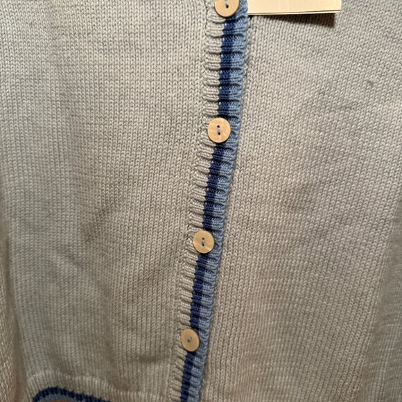 Roller Rabbit Lucien Cardigan, NWT! Size XL, Light Blue! - Picture 4 of 4